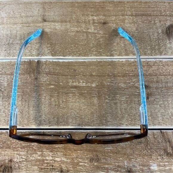 Lulu Guinness LR45 2.5 Tortoise Frames with Turquoise Interior - Picture 10 of 12
